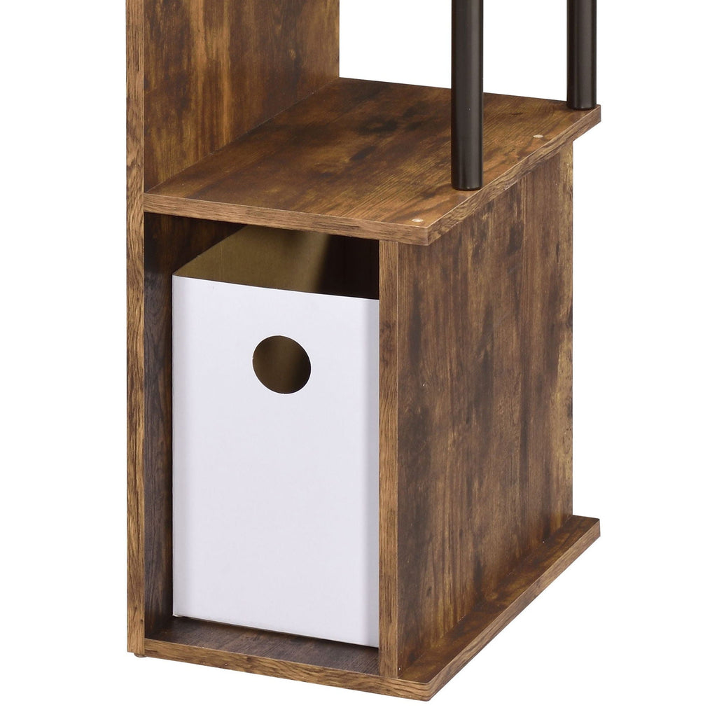 Lyphre Computer Desk - Weathered Oak / Black