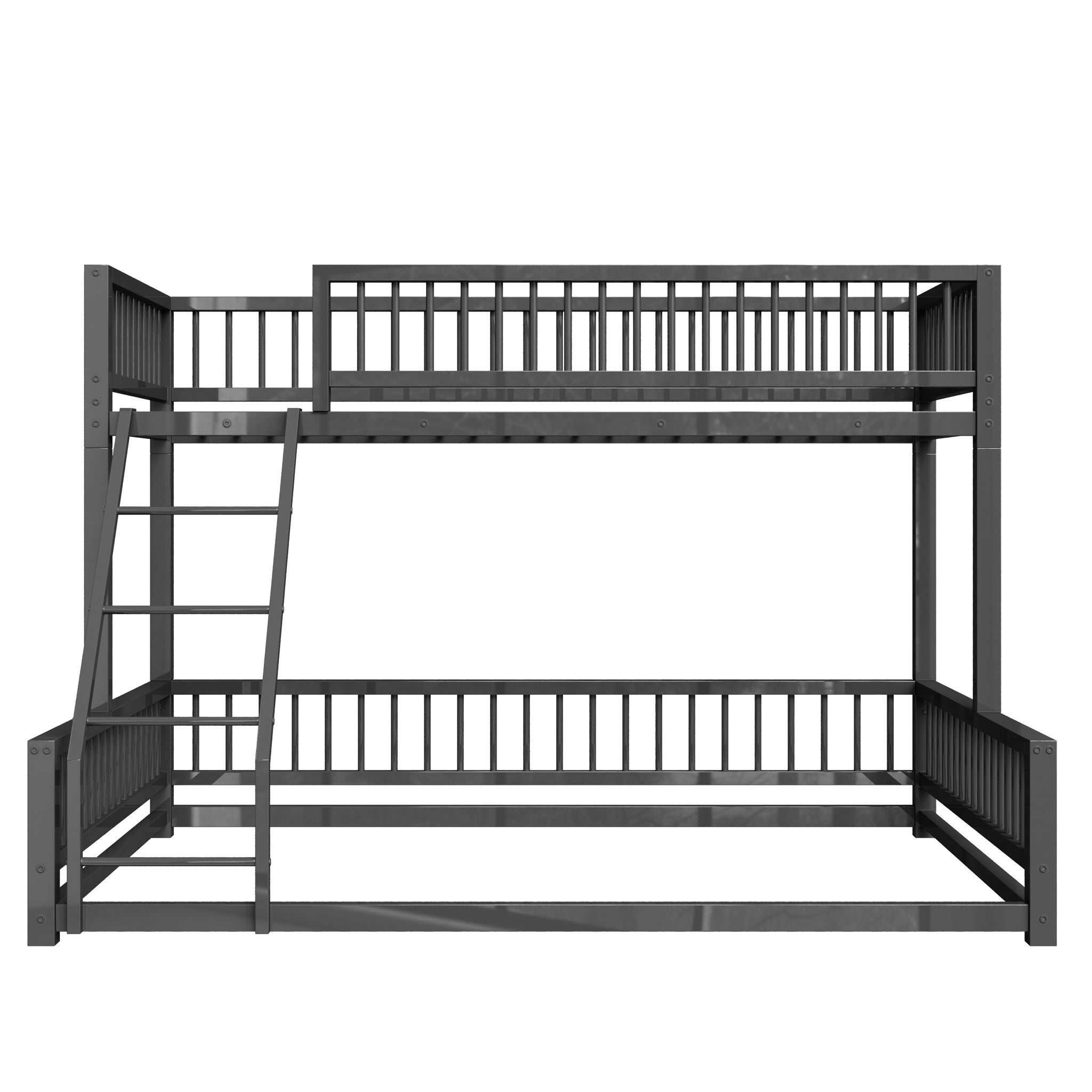 Bunk Bed With Ladder And Safety Guardrails