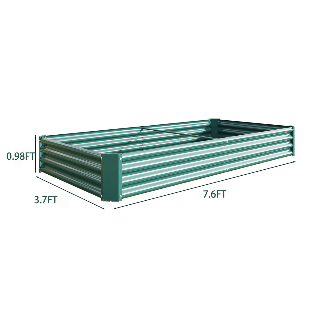 Raised Garden Bed Kit - Metal Raised Bed Garden 7.6x3.7x0.98ft