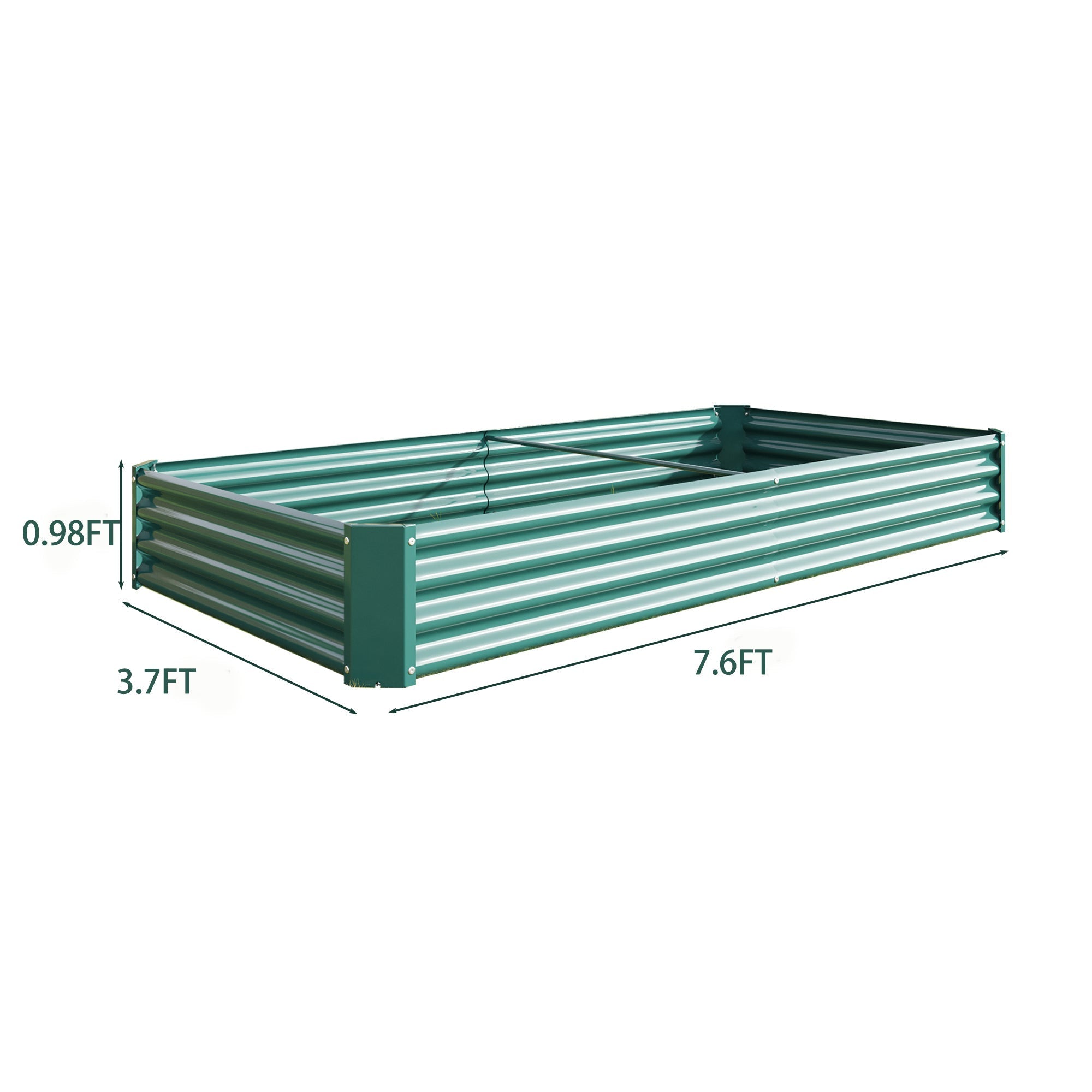 Raised Garden Bed Kit - Metal Raised Bed Garden 7.6x3.7x0.98ft