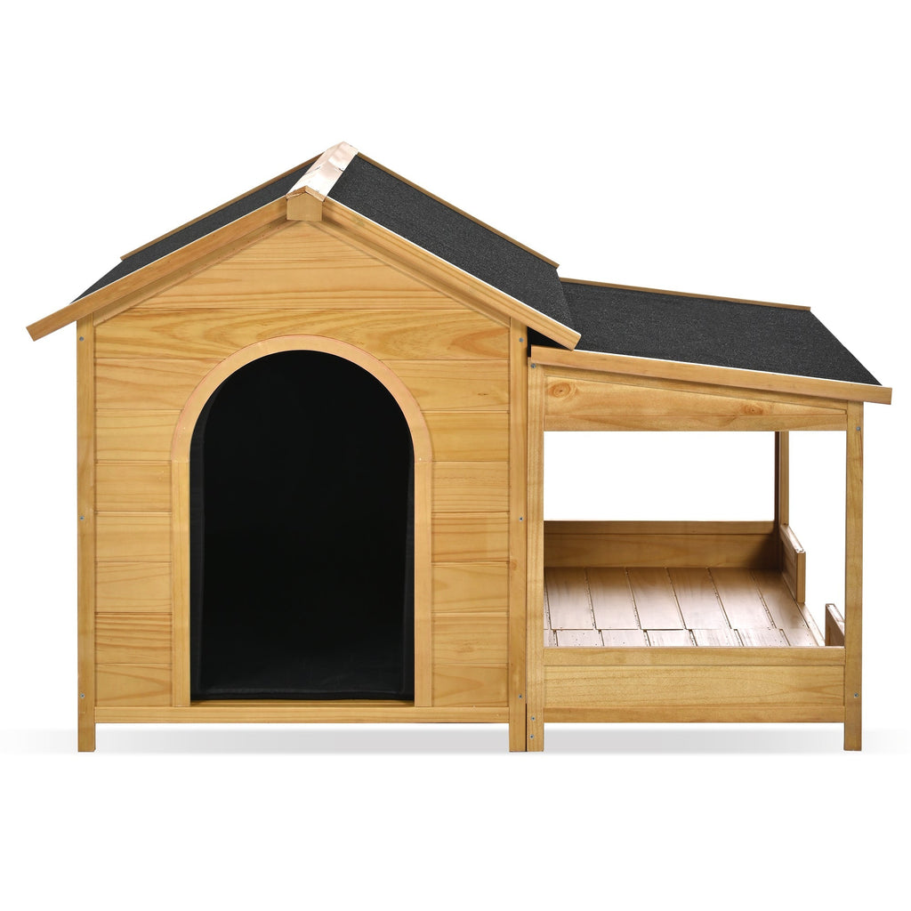 60.2 Inch Large Outdoor Dog House with Insulated Liner