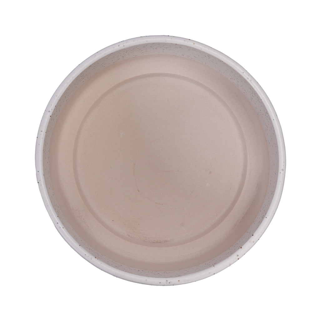 2 Pieces Ceramic Flowerpot Set, Milk White