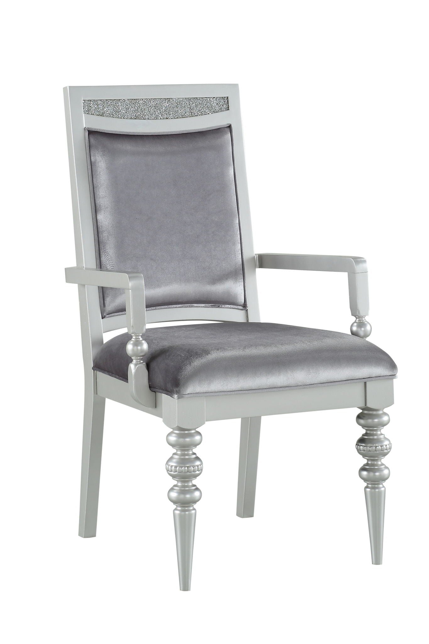Maverick Arm Chair Set of 2 - Silver