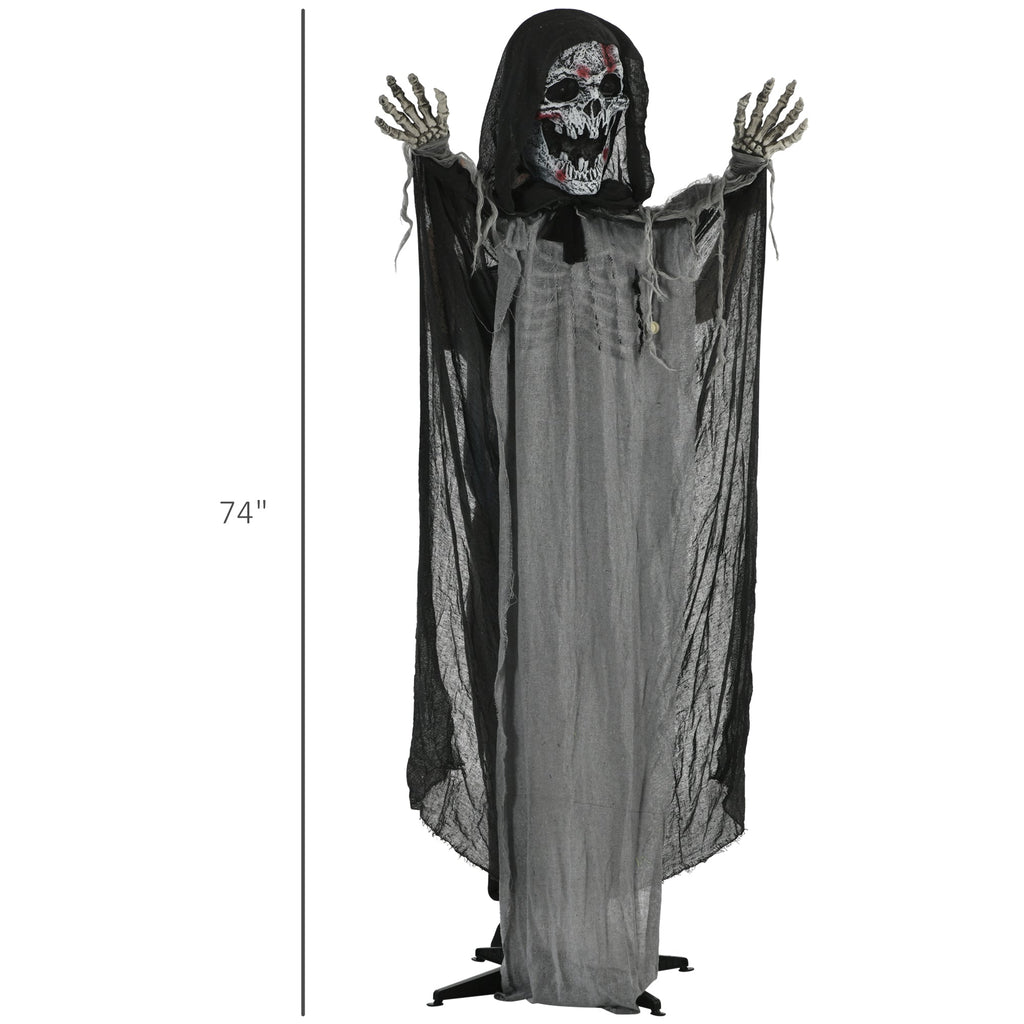 74" Animated Skeleton Witch of the Haunted Hollow