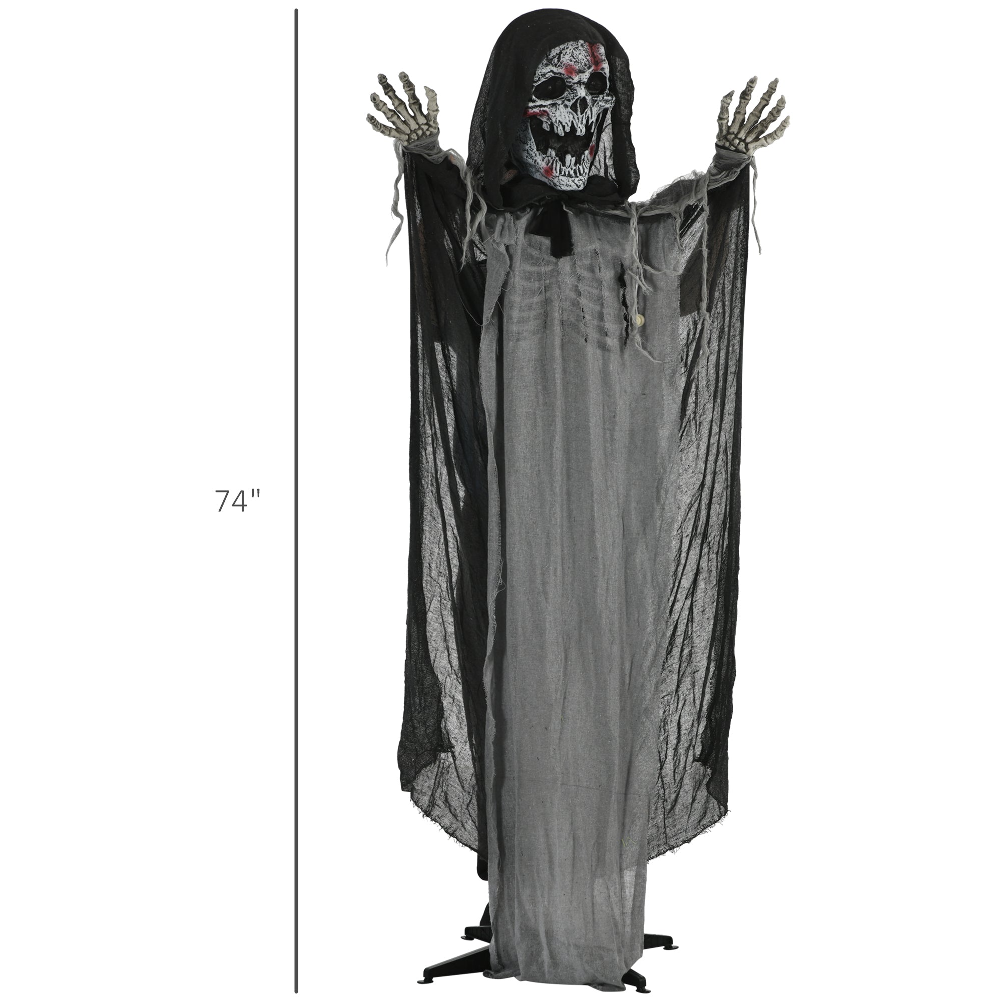 74" Animated Skeleton Witch of the Haunted Hollow