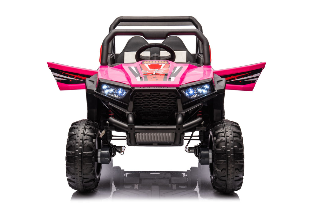 12V7A*1 30W*4 Four-Wheel Drive Seat One Button Start, Forward And Backward, High And Low Speed, Music, Front Light, Power Display, Two Doors Can Open, 2.4G R / C, Seat Belt Four Wheel Absorber