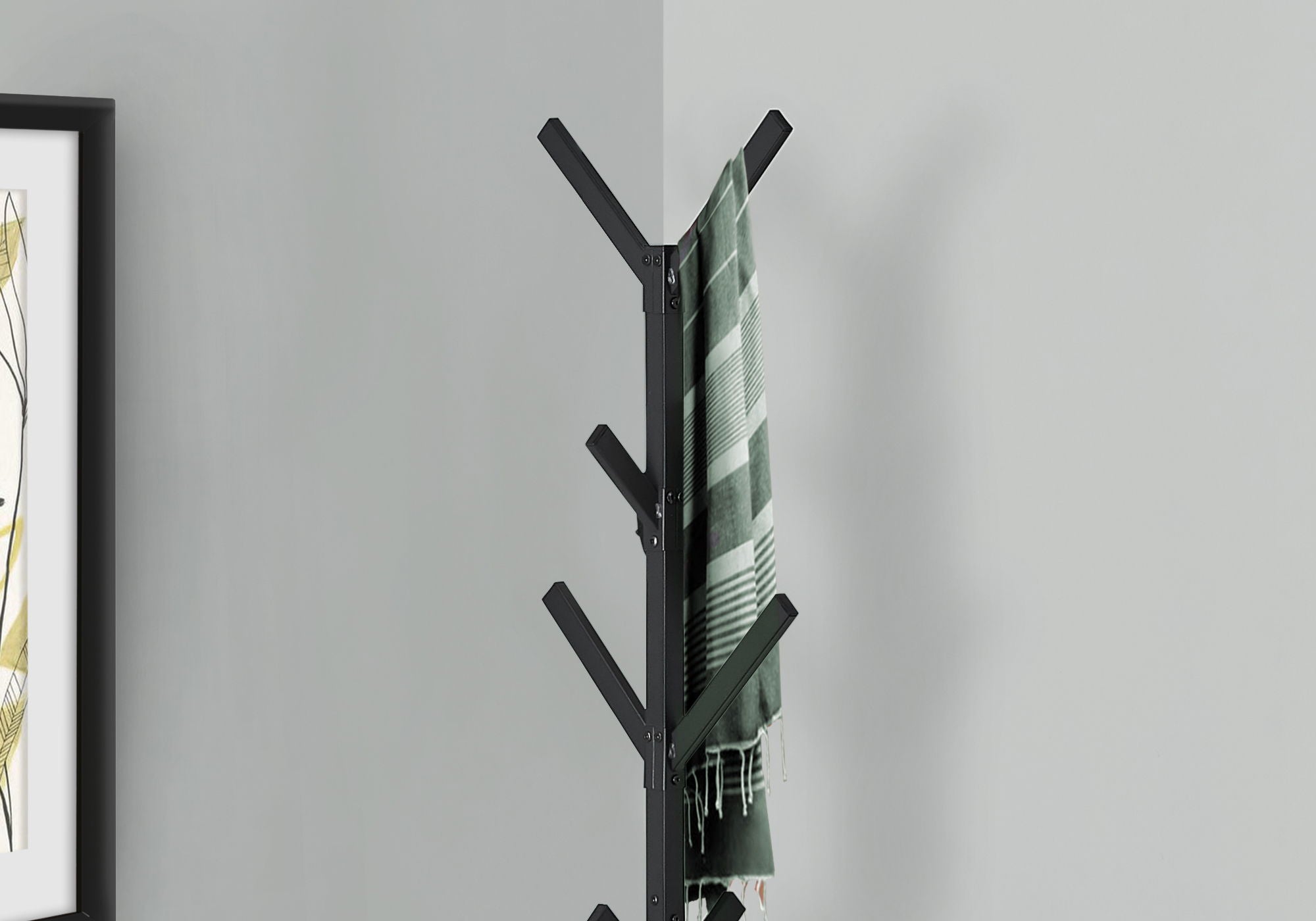 Coat Rack, Hall Tree, Freestanding, 8 Hooks, Entryway, Contemporary & Modern