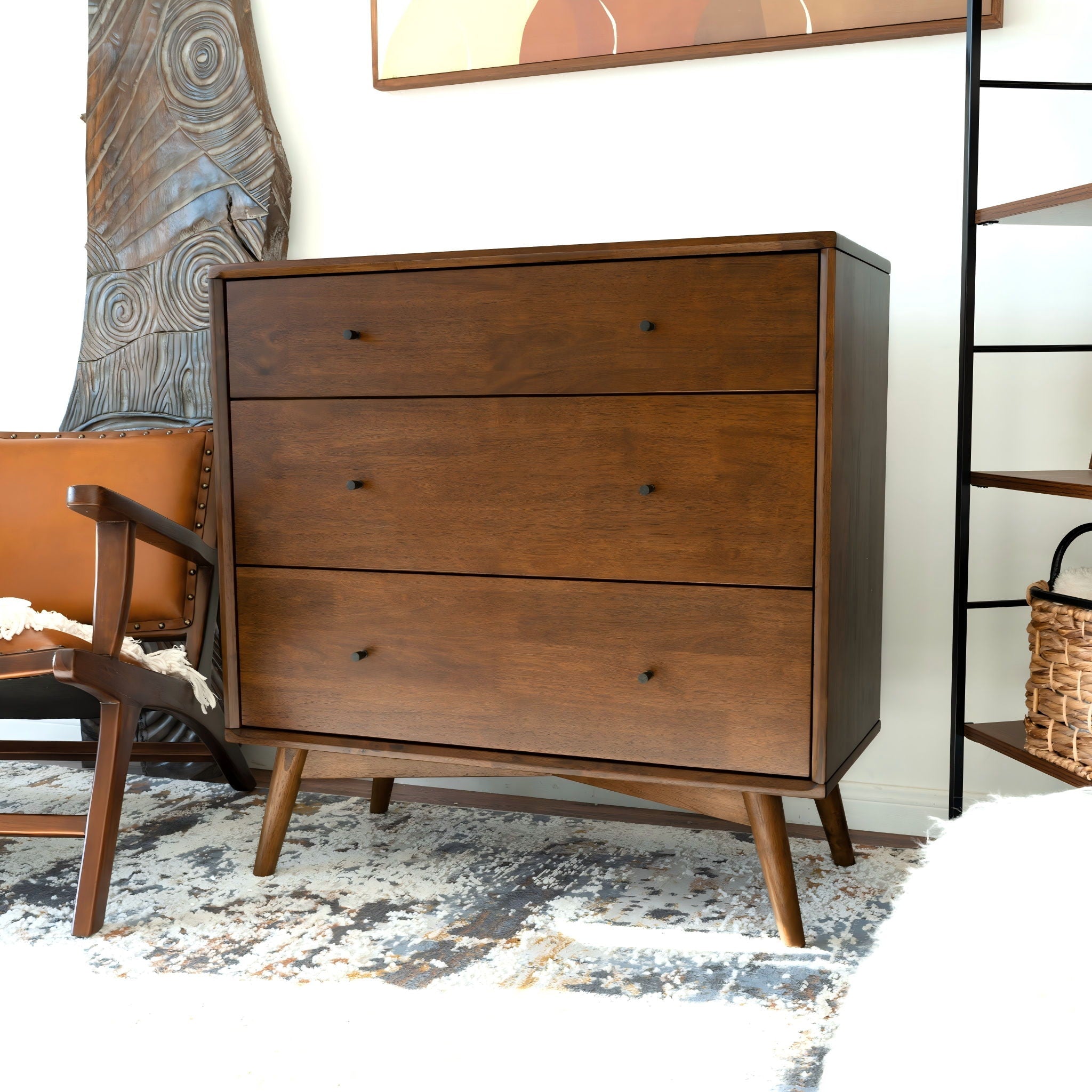 Caroline - Dresser 3 Drawer - Brown / Wood