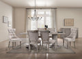 Gabrian 7 Pieces Dining Room Set - Reclaimed Wood, Beige / Gray