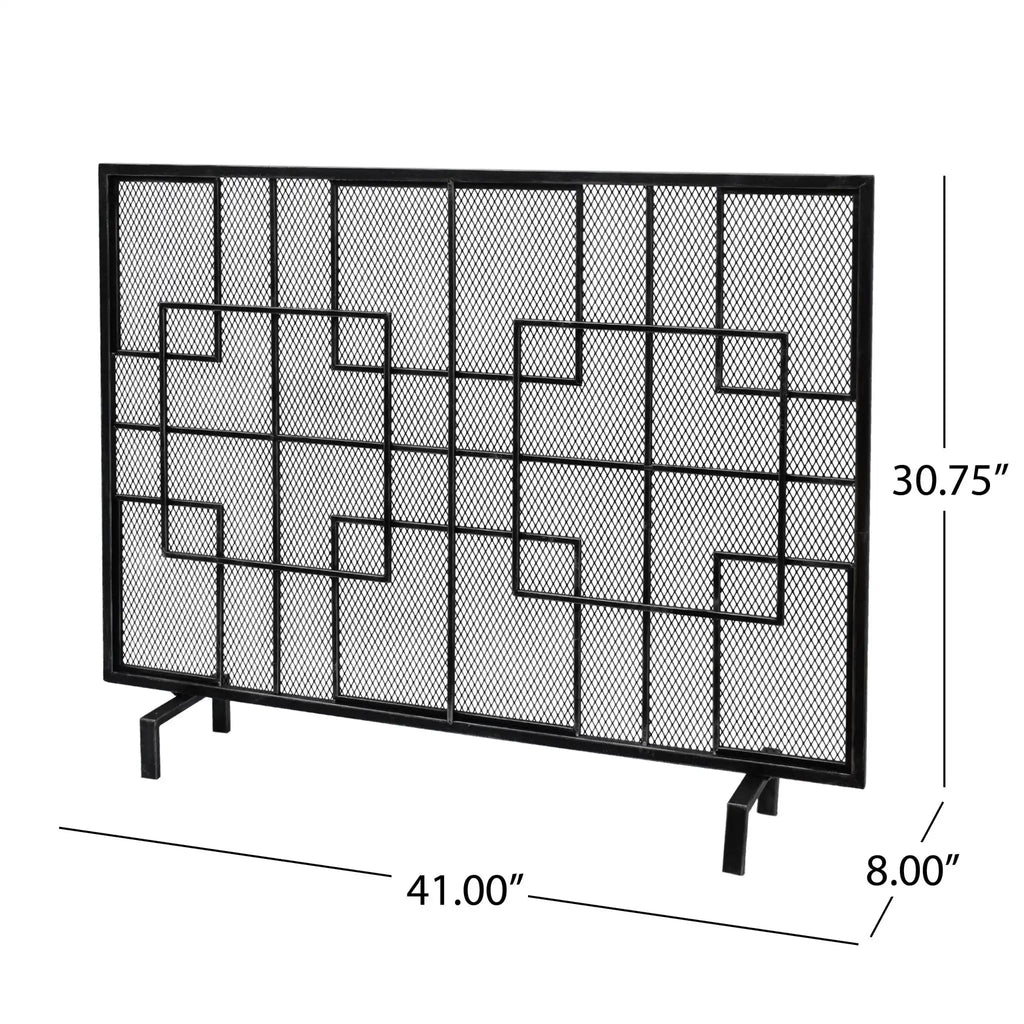 Dorothy Modern Single Panel Iron Fire Screen
