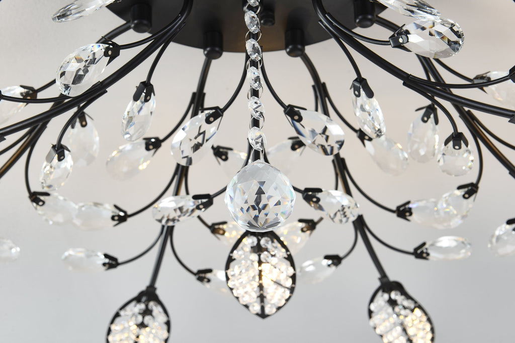 15-Light Chandelier Crystal Ceiling Lamp