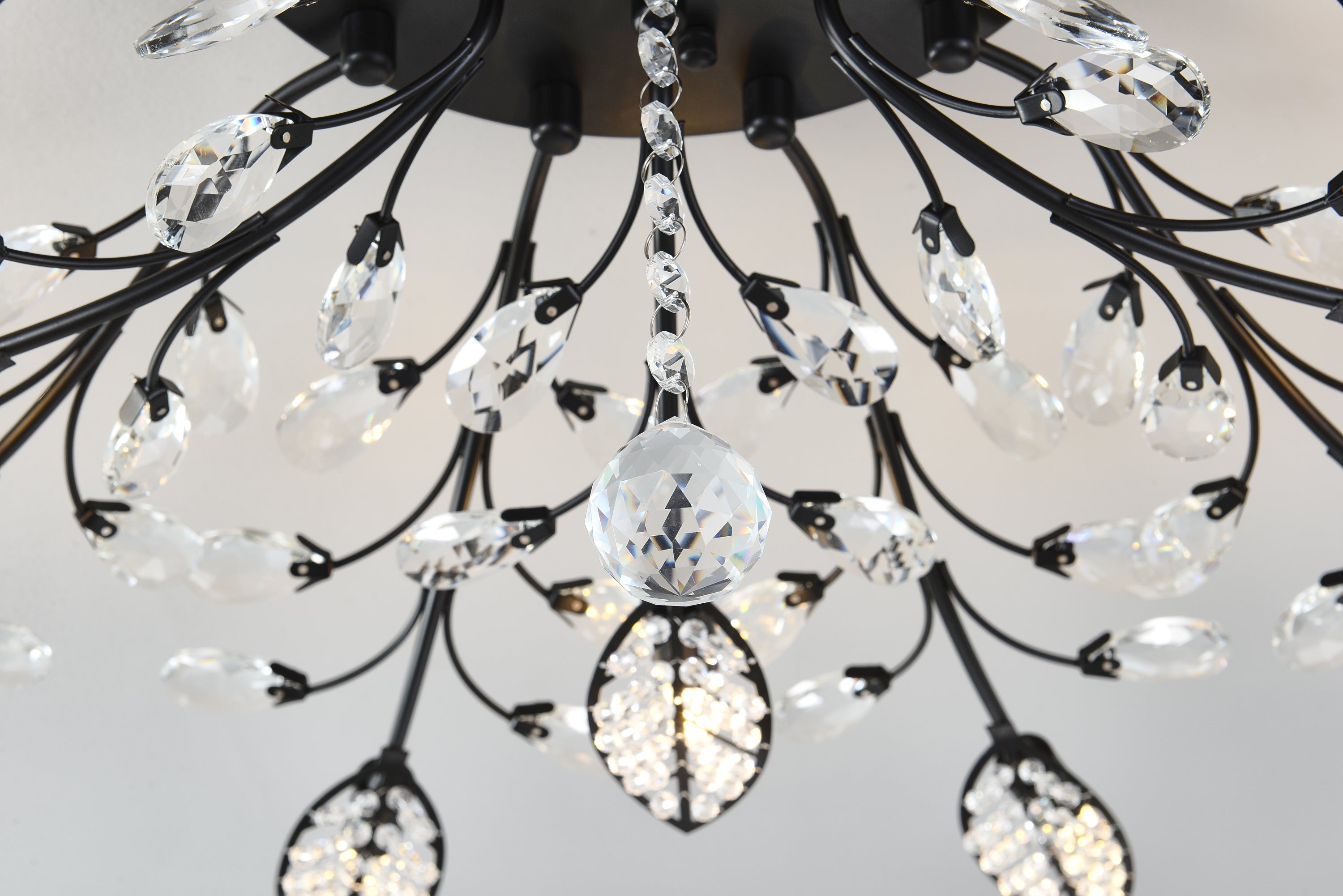 15-Light Chandelier Crystal Ceiling Lamp