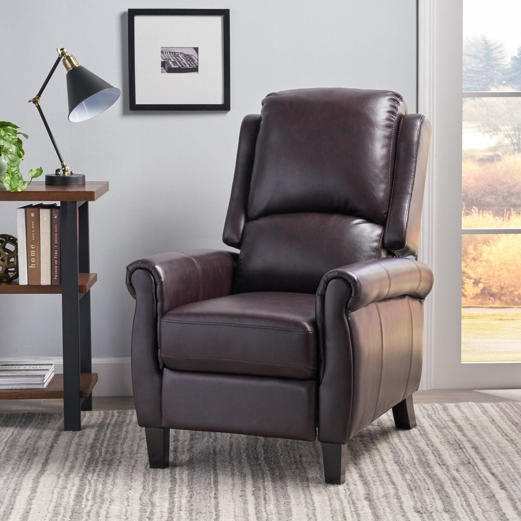 Memphis Standard Recliner Club Chair - Burgundy