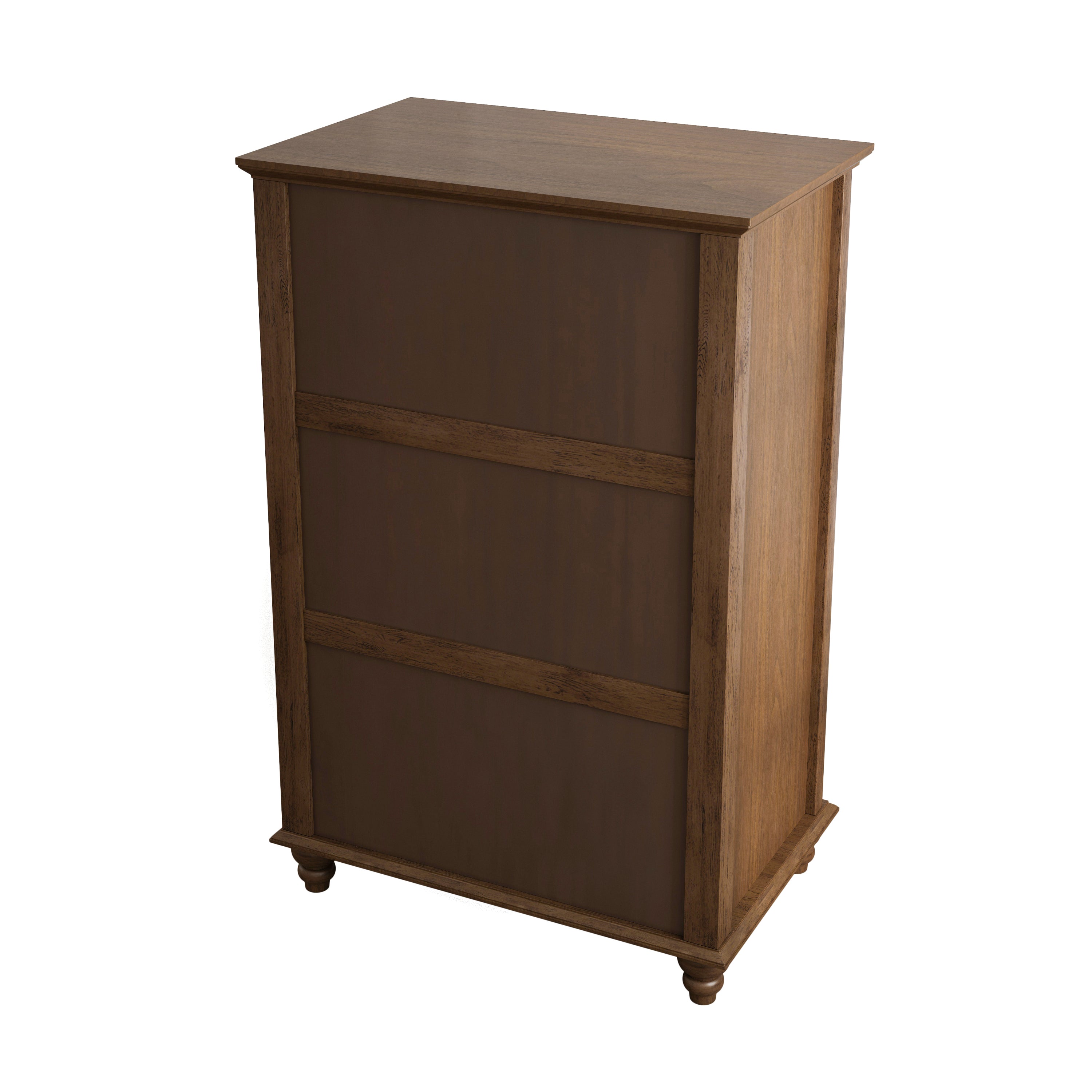 Fluted 5 Drawer Dresser, 45 Inch Tall Modern Chest of Drawers