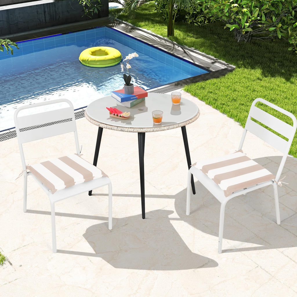 4PCS Outdoor Patio Seat Cushion Replacement with Ties