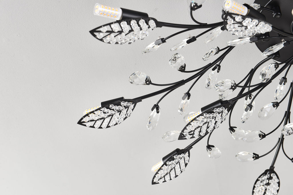 15-Light Chandelier Crystal Ceiling Lamp