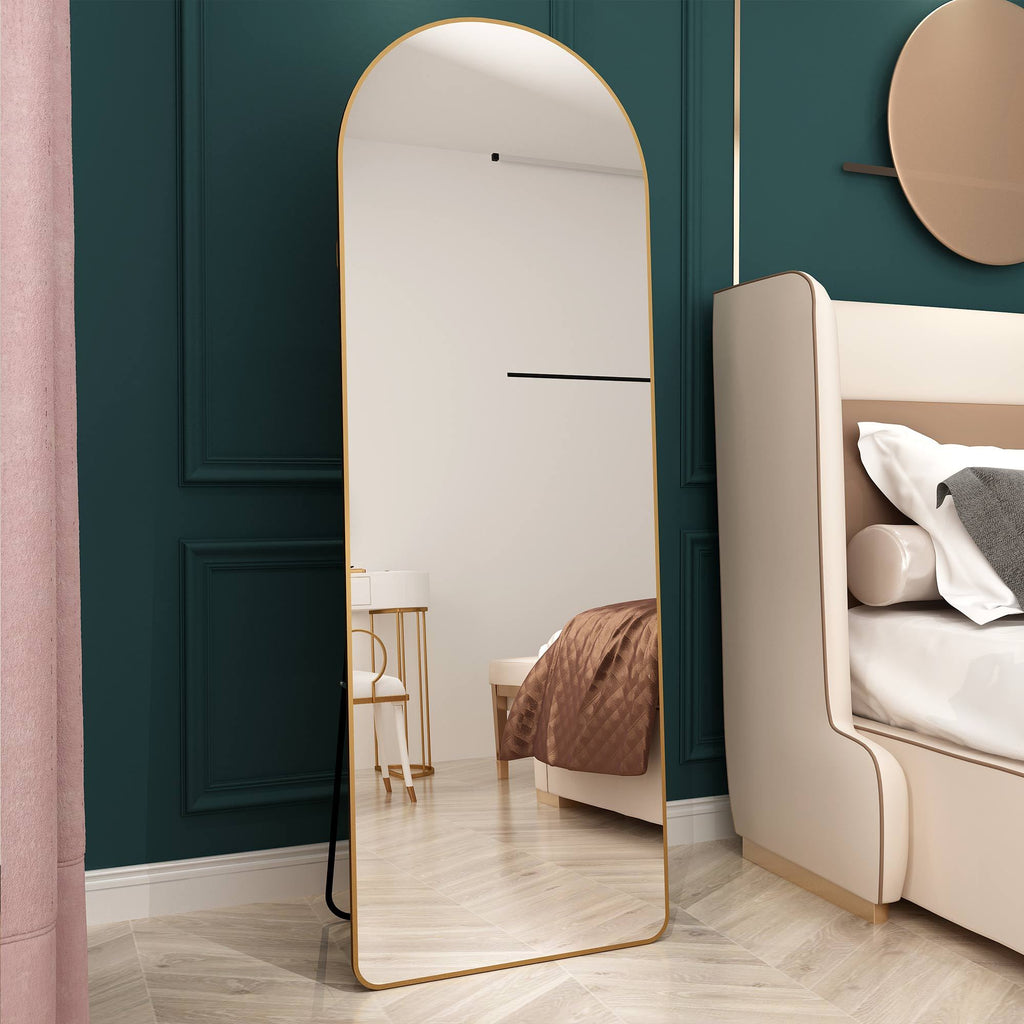 The 4th Generation Floor Mounted Full Length Mirror with Gold Frame