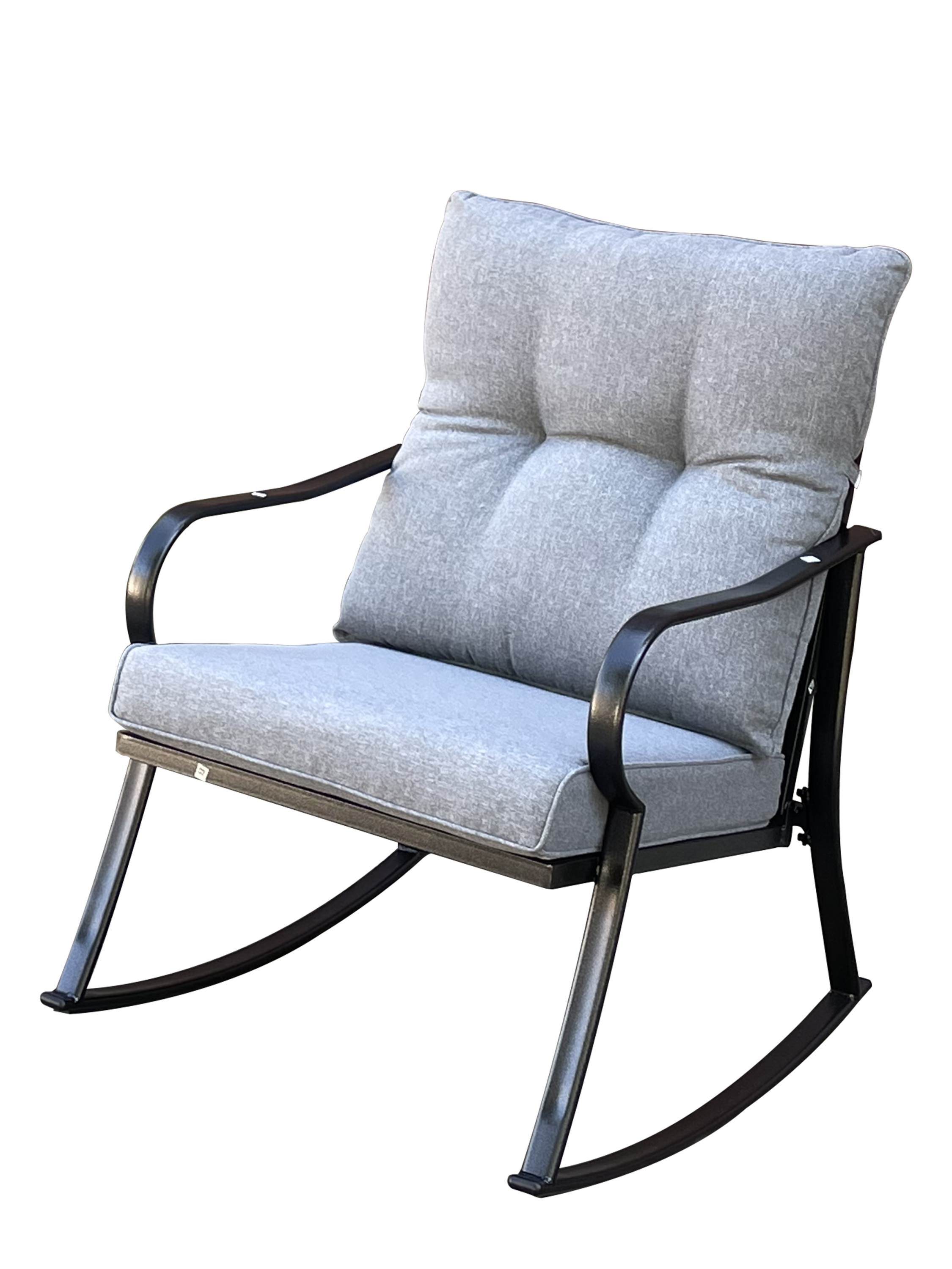 Rocker Set Chair and Teapoy Medium Grey