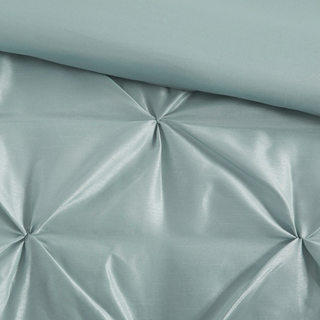 7 Piece Tufted Comforter Set Seafoam King