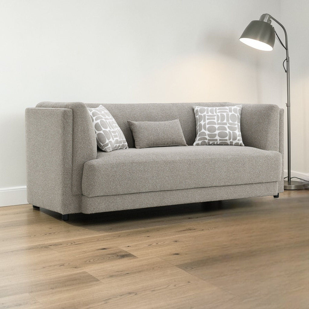 Glenda - Sofa With 3 Pillows - Gray