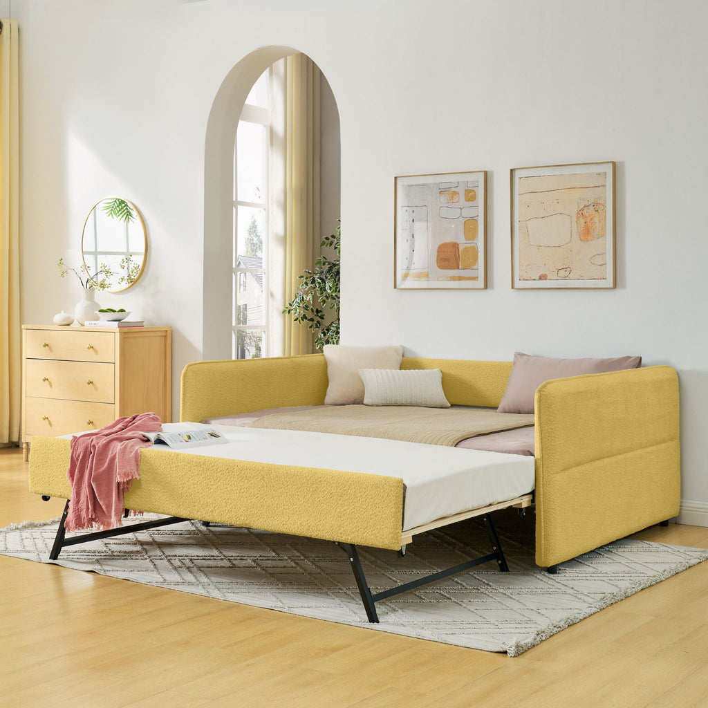 Upholstered Daybed With Pop Up Trundle
