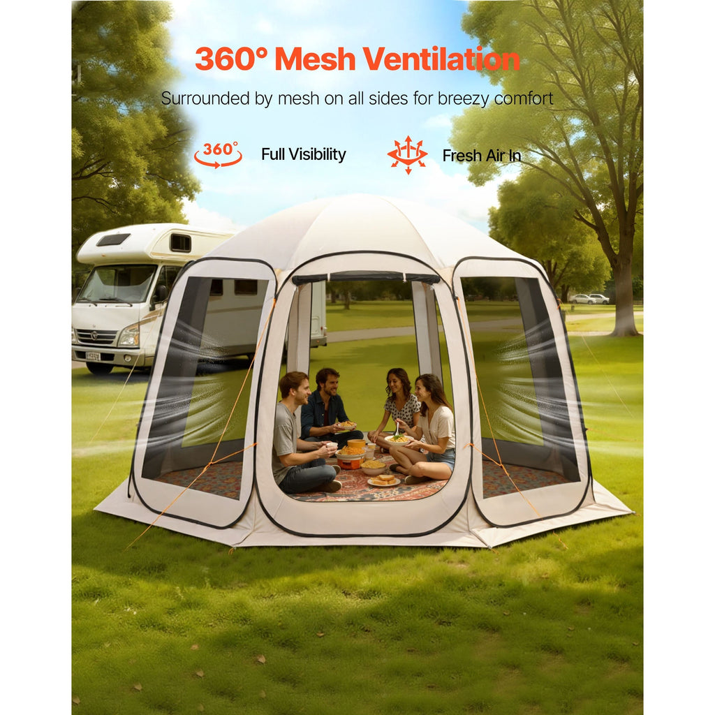 Screen House Tent, 12 x 11 ft, 10-12 Person Portable Canopy