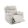 Chriki Beige Fabric Power Recliner with Lift, Heating, and Massage
