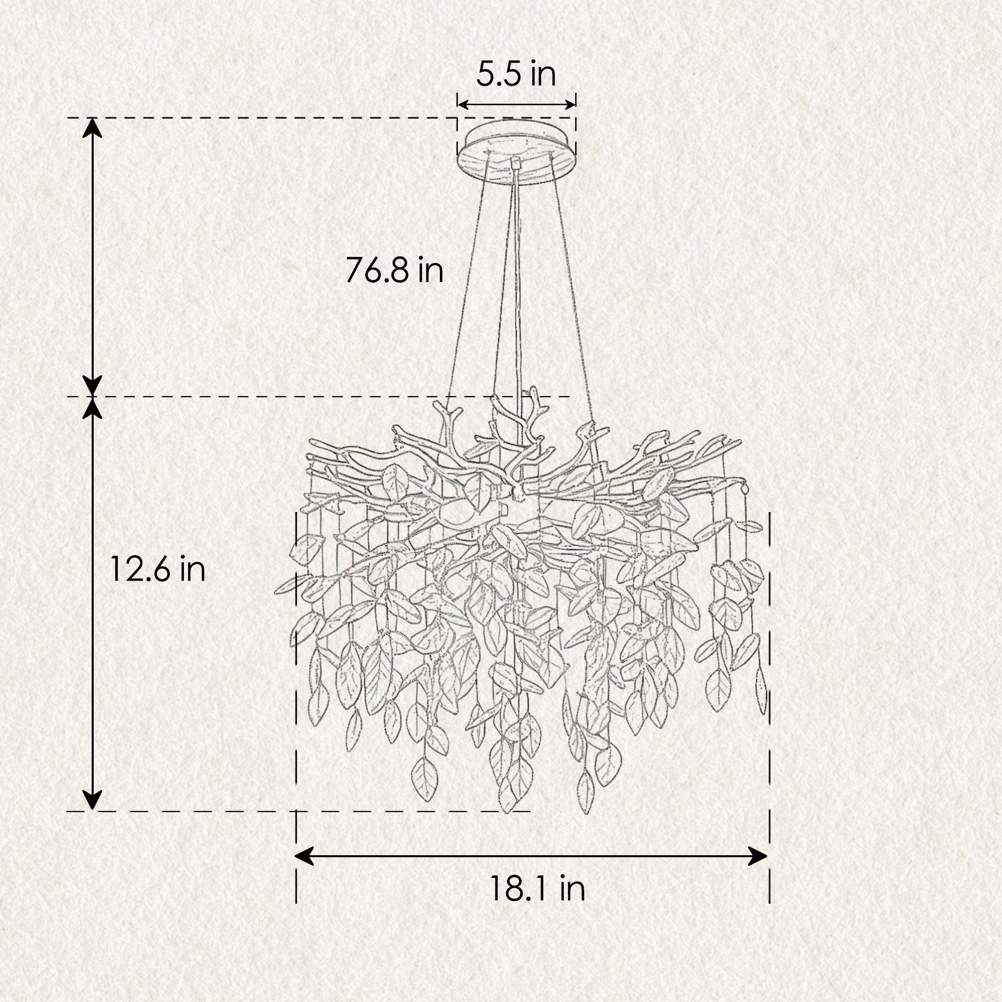 6-Light Chandelier Crystal Ceiling Lamp - Gold Finish
