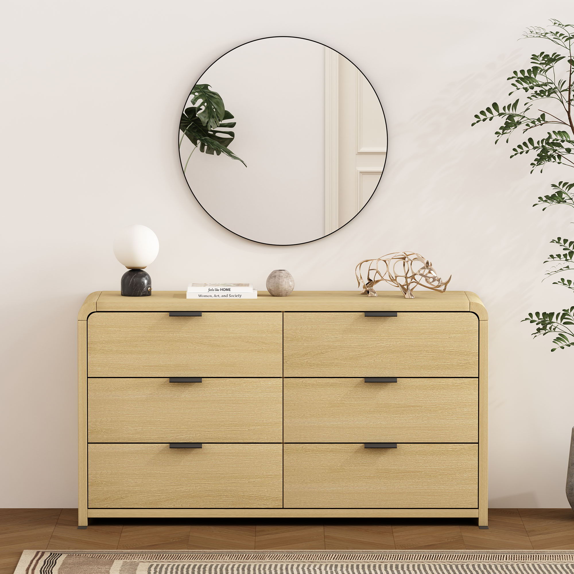 Grace - Dresser With 6 Drawers - Oak