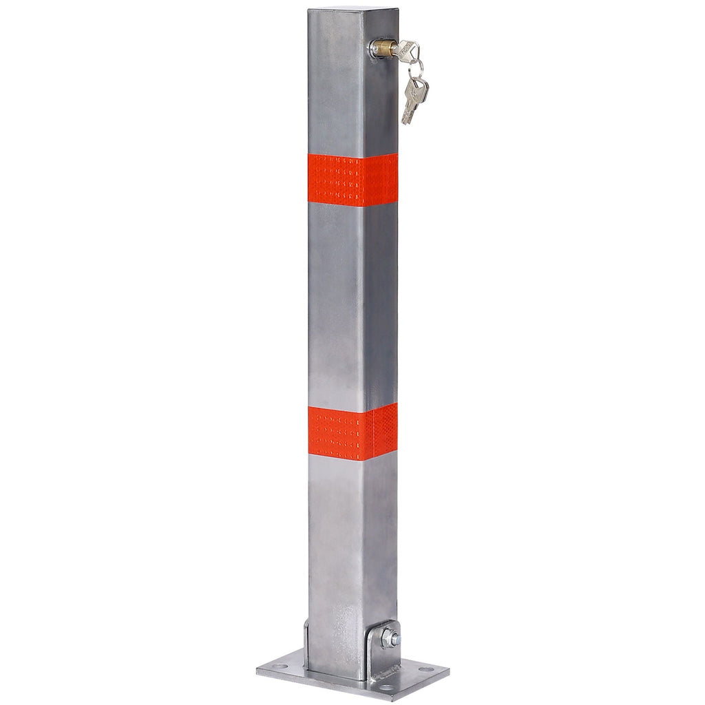 Square Parking Bollard Pole Barrier With Lock for Car Parking Protection and Home Garage
