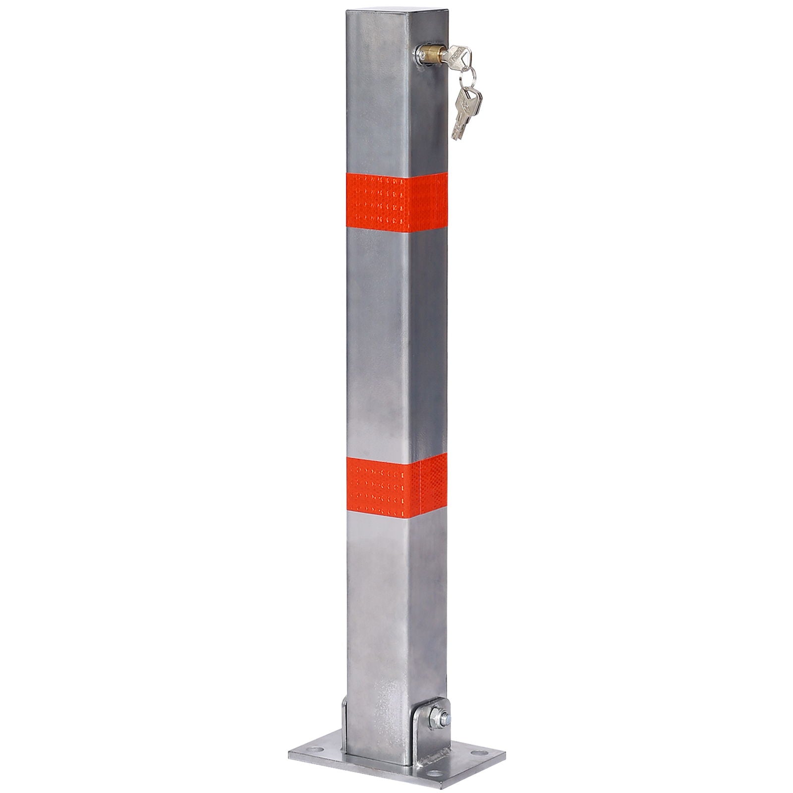 Square Parking Bollard Pole Barrier With Lock for Car Parking Protection and Home Garage