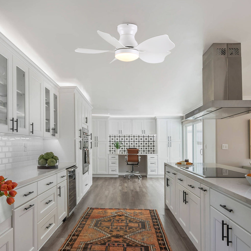 Low Profile Flush Mount Ceiling Fan With Light