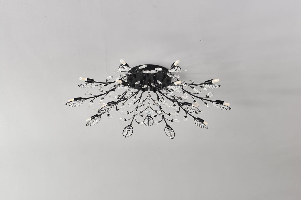 15-Light Chandelier Crystal Ceiling Lamp