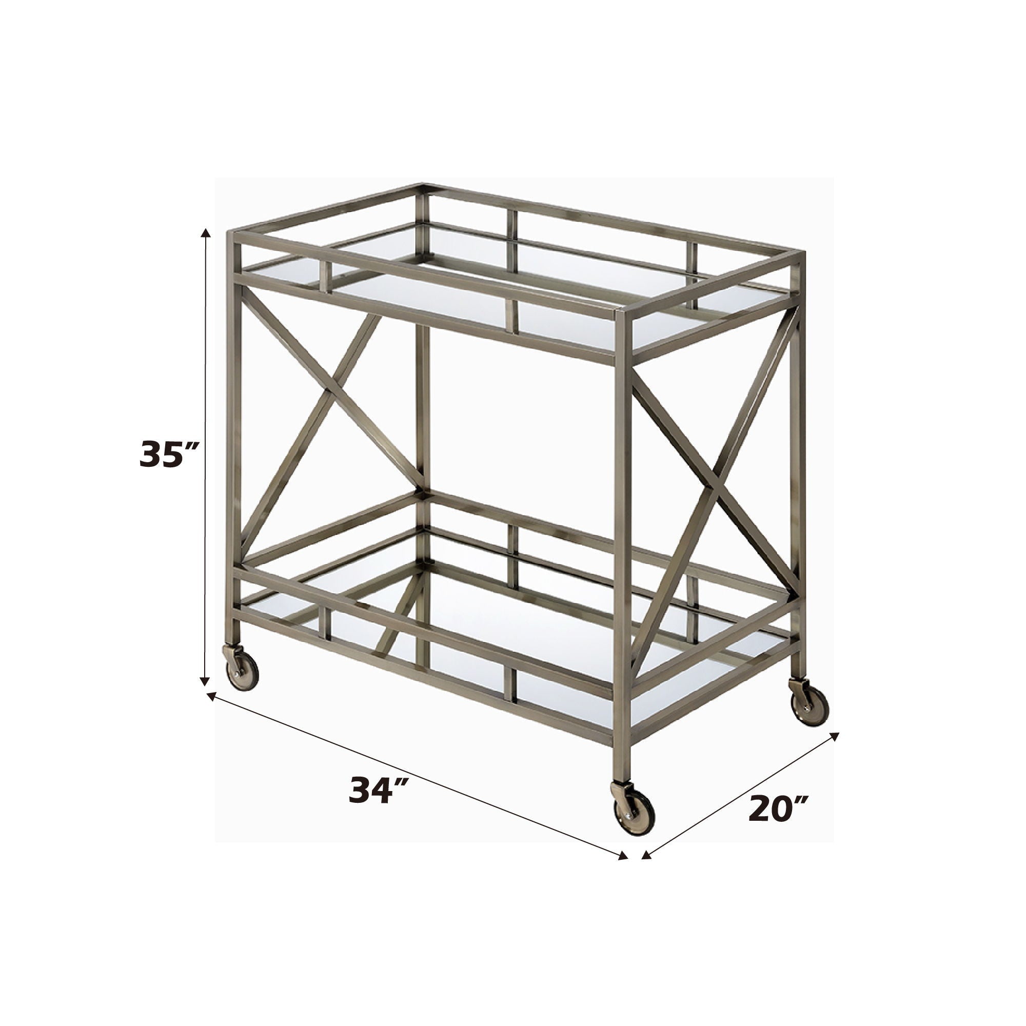 Kristensen - Serving Cart - Antique Gold