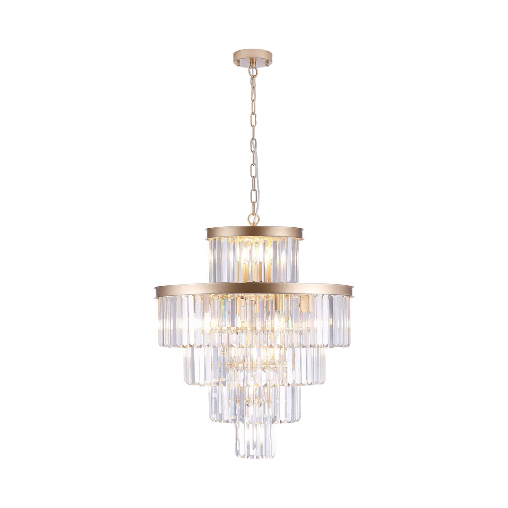 Golden Luxury Crystal Chandelier 23.6 Inch