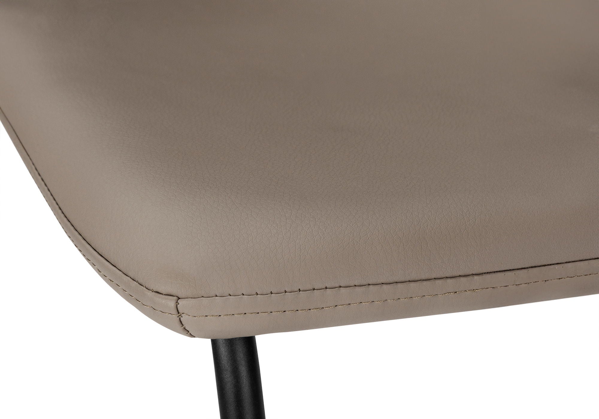Bar Height Office Chair with Curved Backrest and Leather-Look Upholstery