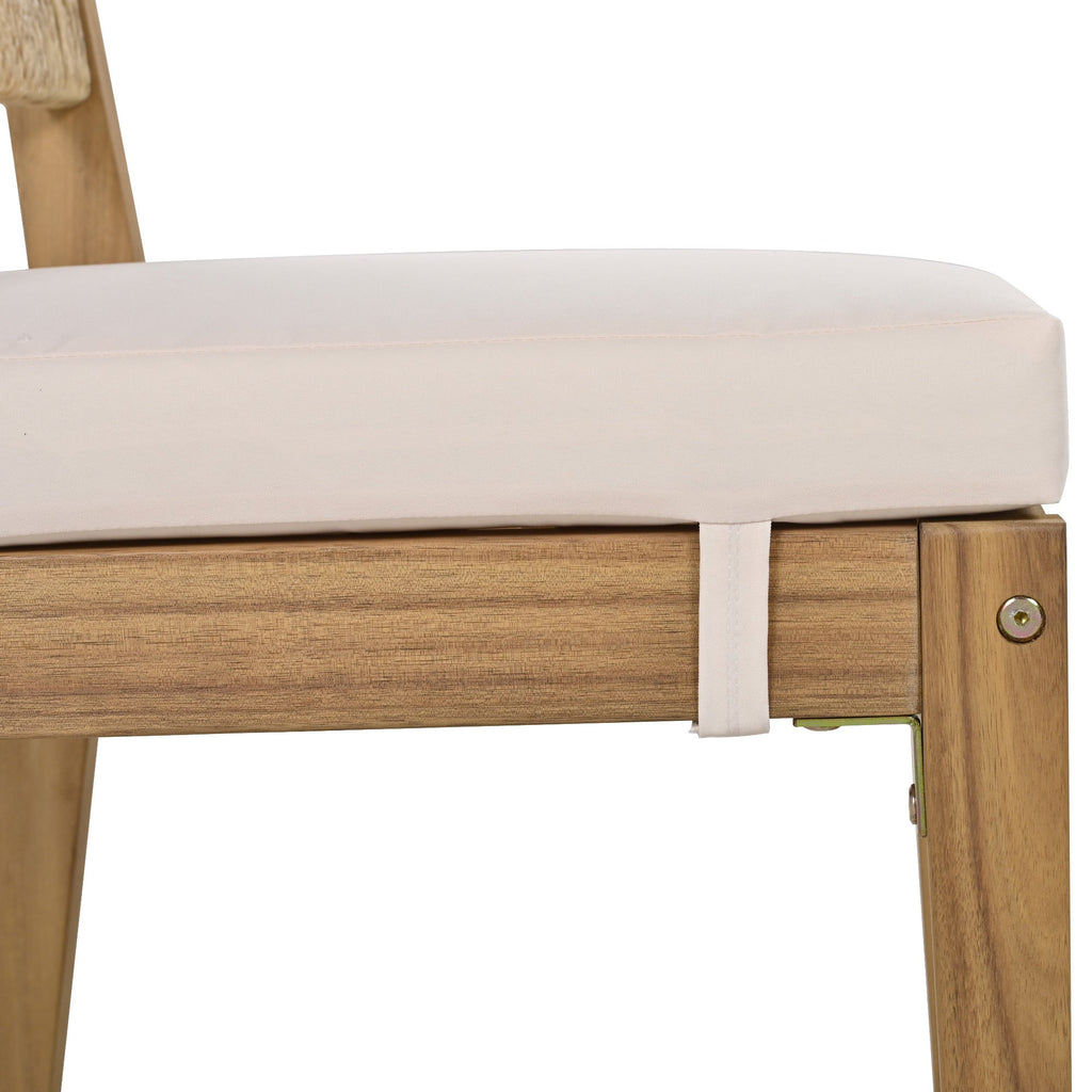 U_Style Multi-Person Outdoor Acacia Wood Dining Table and Chair Set