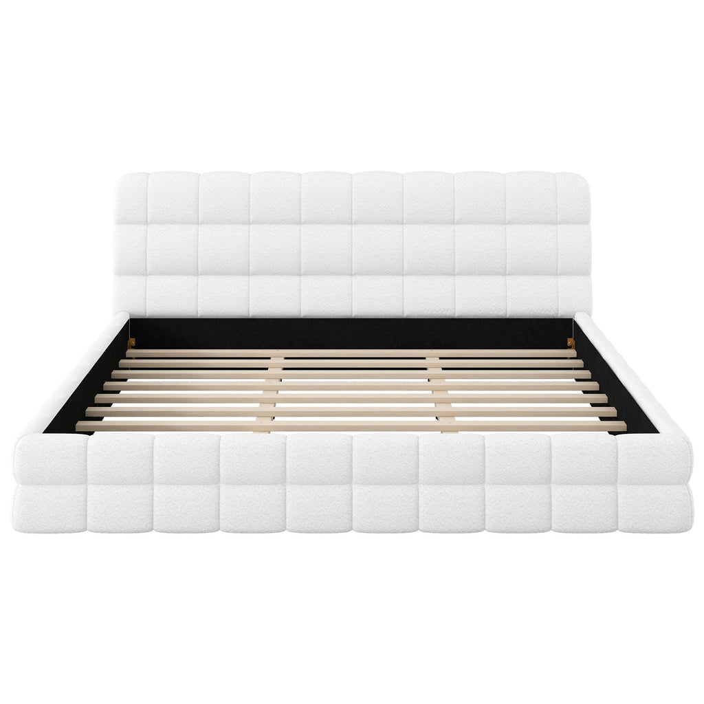 Upholstered Platform Bed With Headboard