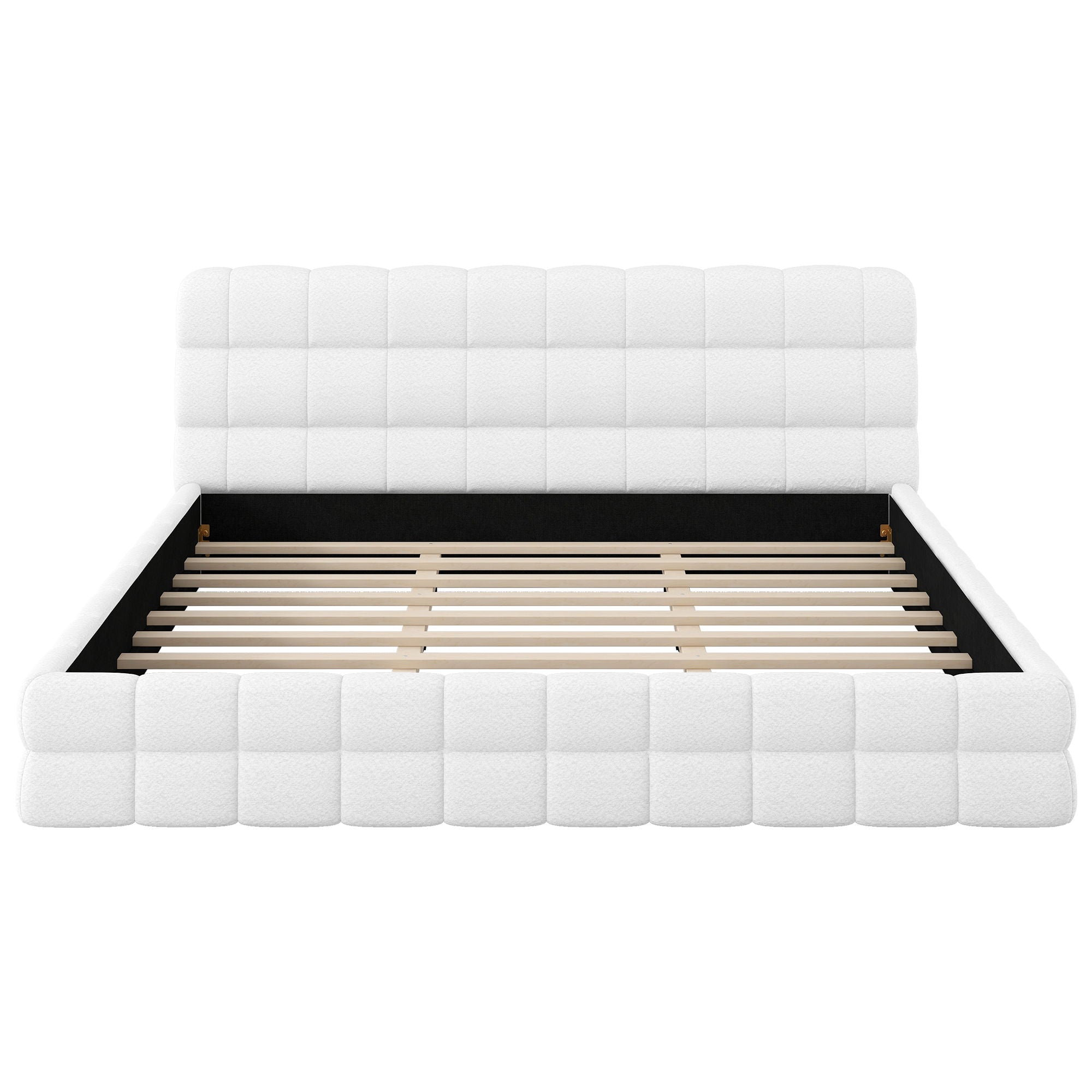 Upholstered Platform Bed With Headboard