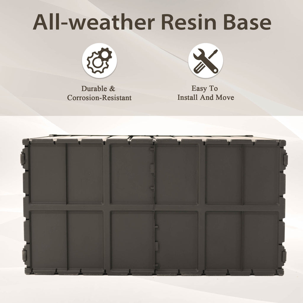 200 Gallon Outdoor Storage Deck Box Waterproof, Large Patio Storage Bin