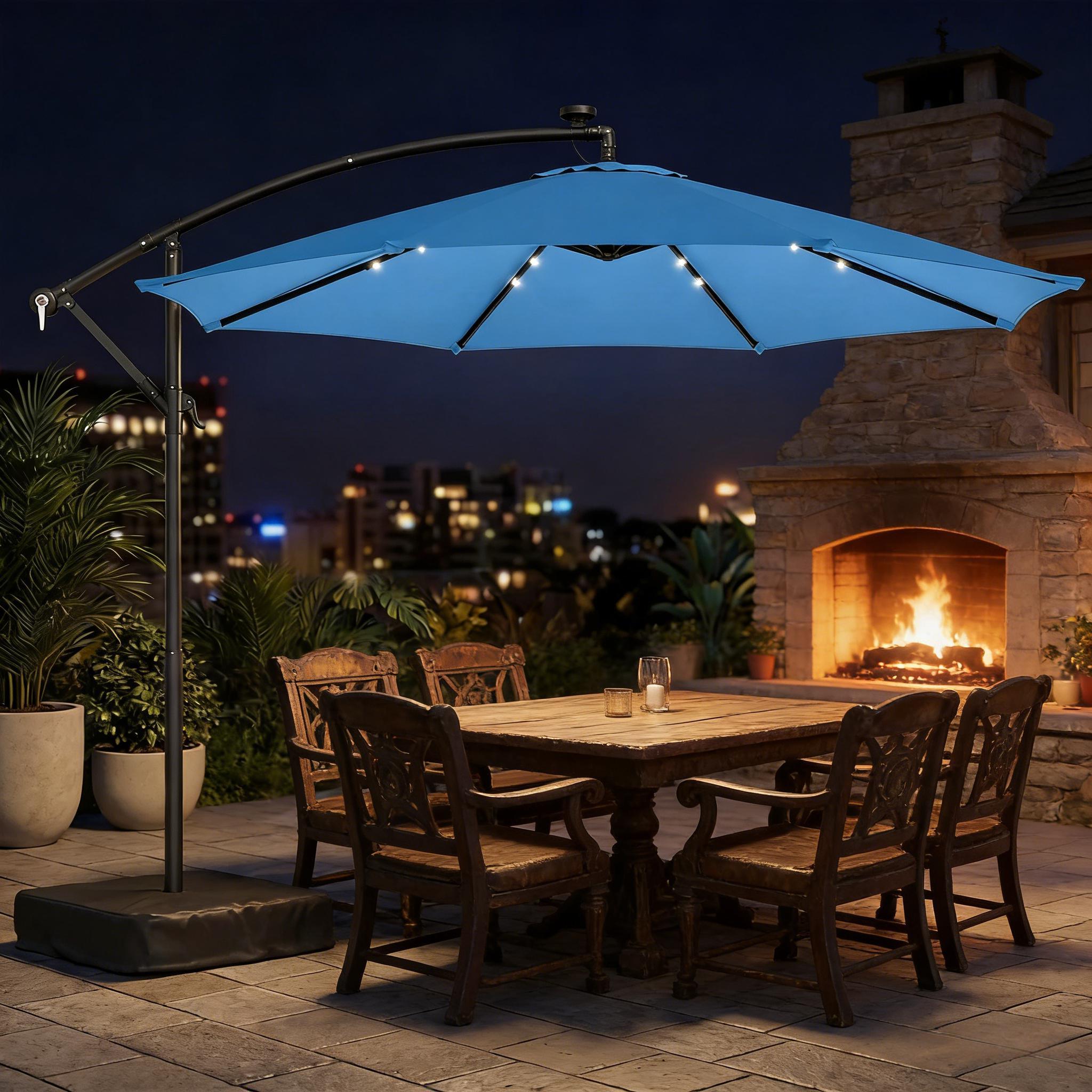 Stylish Pool Umbrella, Outdoor Cantilever Patio Umbrella