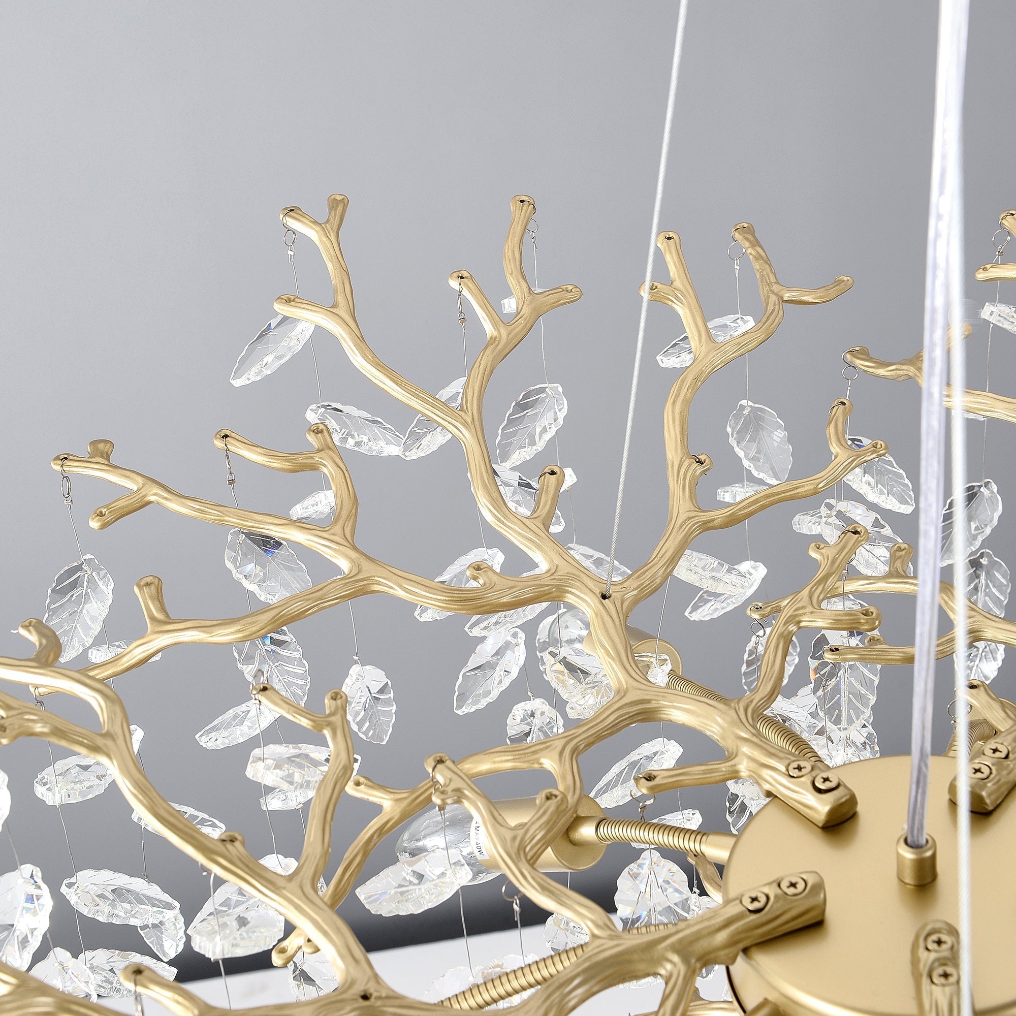 8-Light Crystal Gold Chandelier for Dining Room and Kitchen Island