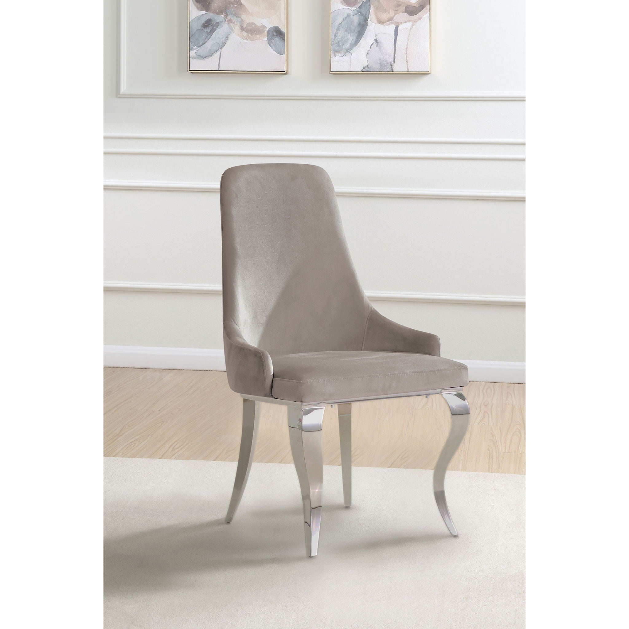 Luxury Upholstered Back Dining Chairs (Set of 2)