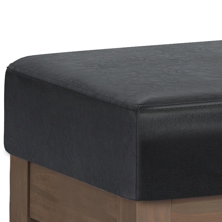 Milltown Large Ottoman Bench - Midnight Black