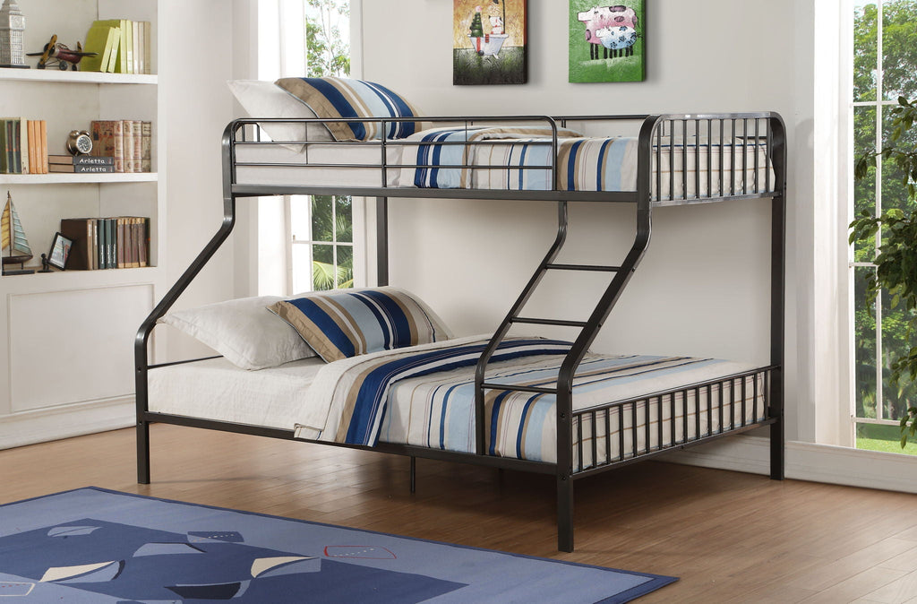 Caius - Twin Long Queen Bunk Bed - Gunmetal