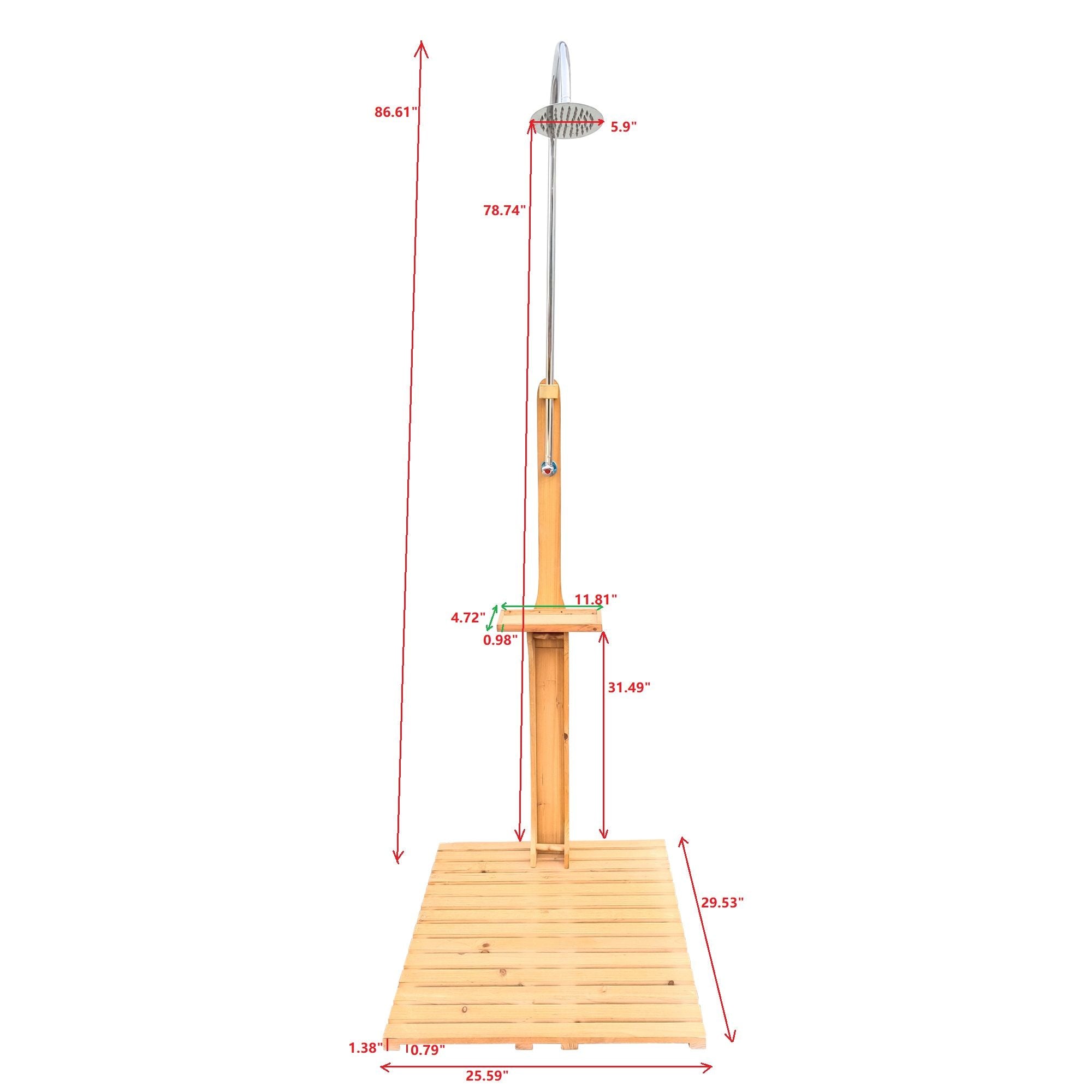 Outdoor Garden Pool Shower With Chassis Board For Patio