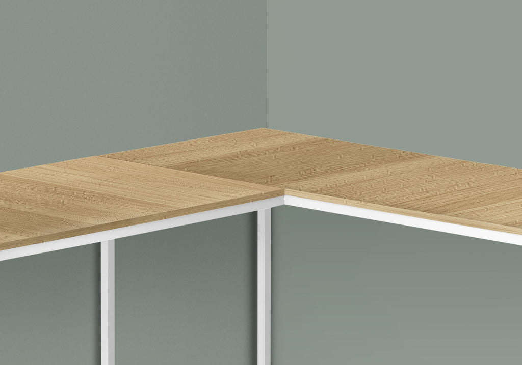 L-Shaped Corner Computer Desk with Contemporary Marble Look
