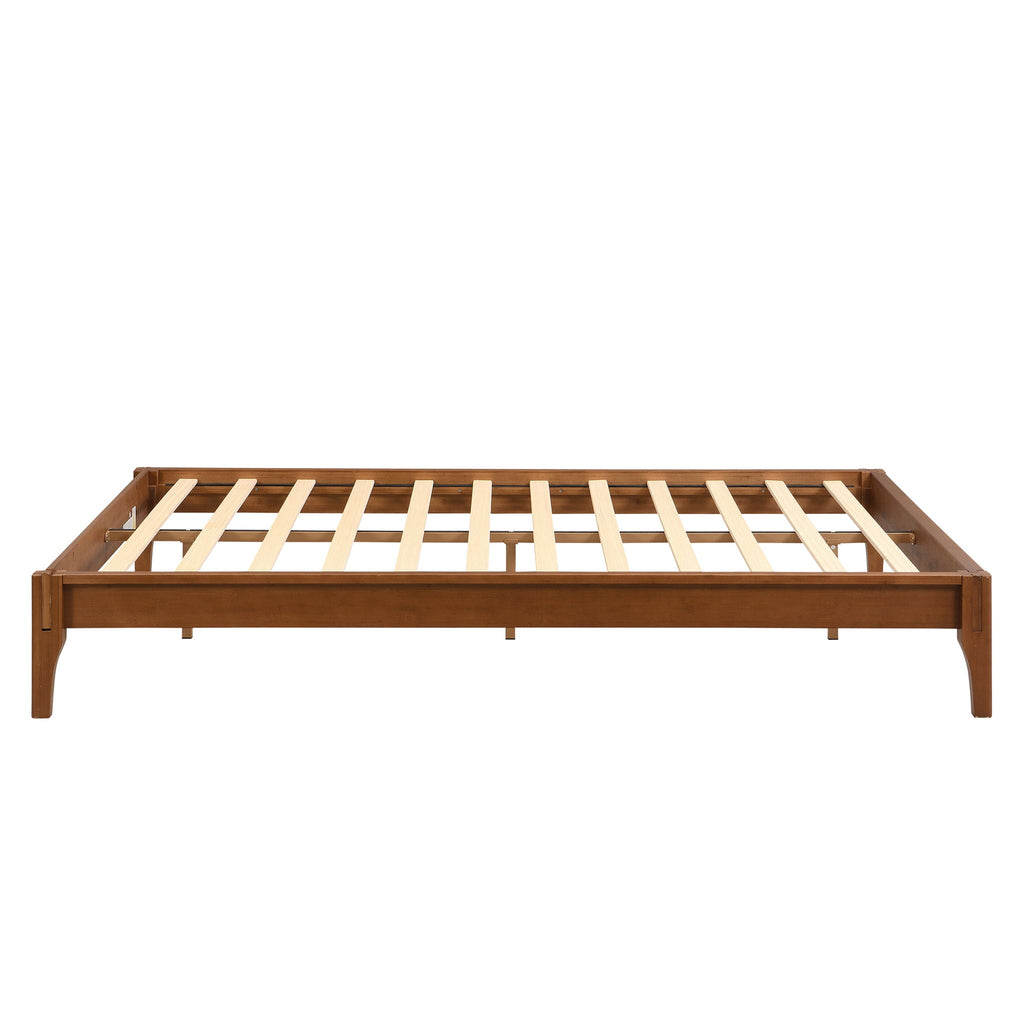 Solid Dry Bamboo Platform Bed Frame, With Slat Support