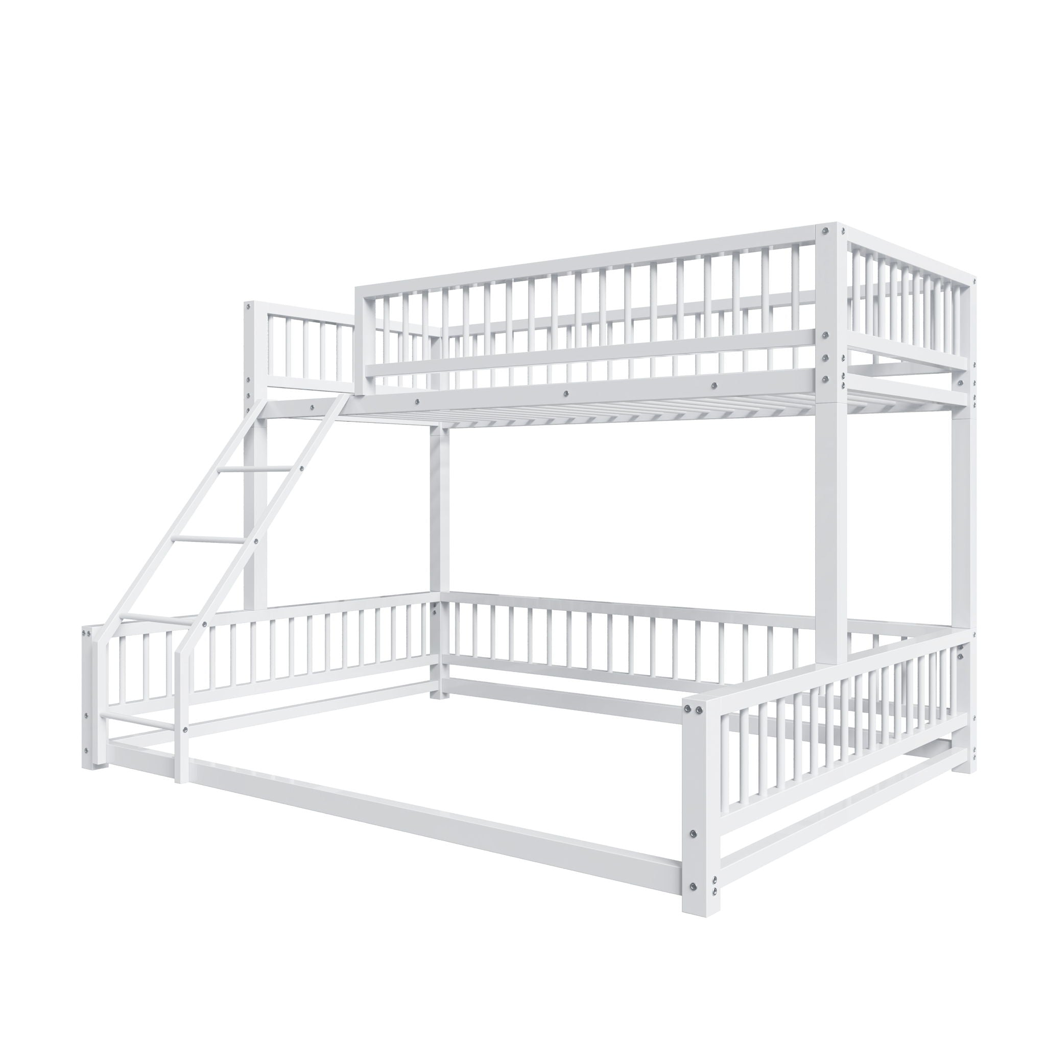 Bunk Bed With Ladder And Safety Guardrails