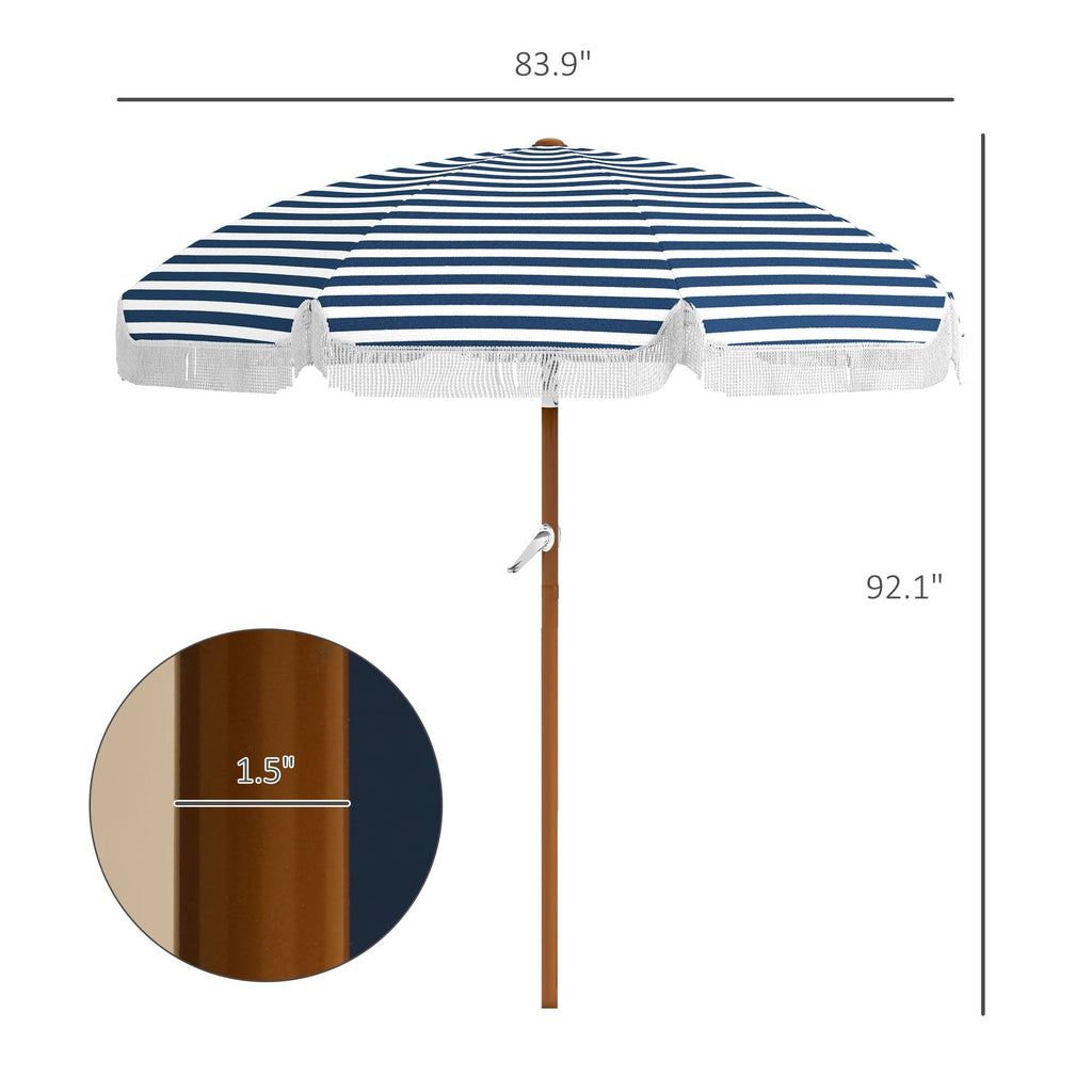 Outsunny 7 x 7 ft Outdoor Patio Umbrella with Tilt and Vent